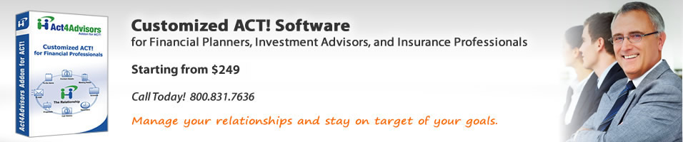 Act4Advisors Contact and Client Relationship Management software for Financial
